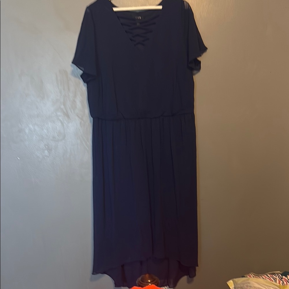 Elegant Navy Blue Women's Dress plus size 18 plus Alyx